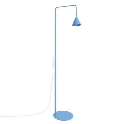 Lampa podłogowa NOX błękitna + 1X Żarówka LED E14 3000K Ciepła 7,5W 620lm