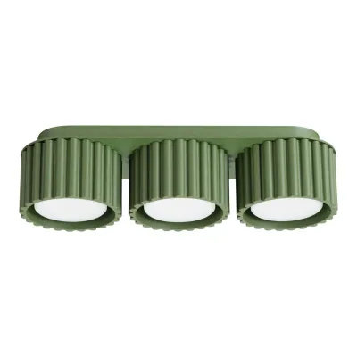 Plafon AURA 3 zielony oliwkowy Gx53