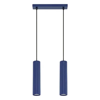 Lampa wisząca KARBON 2 ultramaryna + 2X Żarówka LED GU-10 3000K Ciepła 7W 510lm