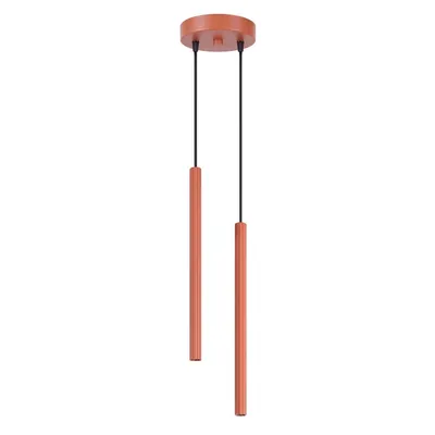 Lampa wisząca ARCHE 2P ochra czerwona + 2X Żarówka LED G9 3000K Ciepła 3W 192lm