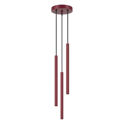 Lampa wisząca ARCHE 3P burgund + 3X Żarówka LED G9 3000K Ciepła 3W 192lm