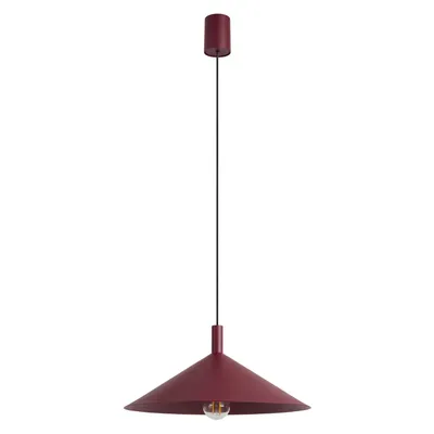 Lampa wisząca NOX 40 burgund + 1X Żarówka LED E27 3000K Ciepła 7,5W 620lm