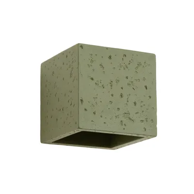 Kinkiet QUAD beton zielona oliwka + 1X Żarówka LED G9 3000K 3W 316lm