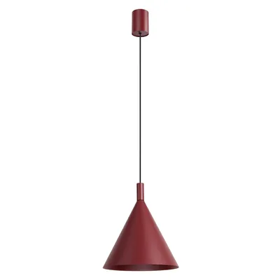 Lampa wisząca NOX 25 burgund + 1X Żarówka LED E27 3000K Ciepła 7,5W 620lm