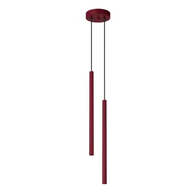 Lampa wisząca PASTELO 2 burgund + 2X Żarówka LED G9 4000K Zimna 3W 204lm