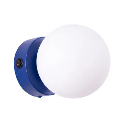 Kinkiet YOLI 1 ultramaryna z włącznikiem + 1X Żarówka LED G9 3000K Ciepła 3W 192lm