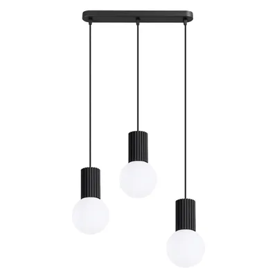 Lampa wisząca HALO 3L czarna + 3X Żarówka LED G9 4000K Zimna 3W 204lm
