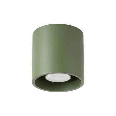 Plafon ORBIS 1 zielona oliwka + 1X Żarówka LED GU-10 4000K Zimna 7W 530lm