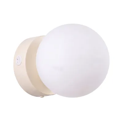 Kinkiet YOLI 1 beżowy z włącznikiem + 1X Żarówka LED G9 4000K Zimna 3W 204lm