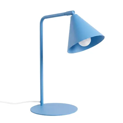 Lampa biurkowa NOX błękitna + 1X Żarówka LED E14 4000K Zimna 7,5W 680lm