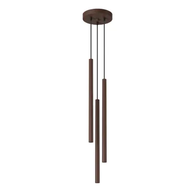Lampa wisząca PASTELO 3P brązowa + 3X Żarówka LED G9 3000K Ciepła 3W 192lm