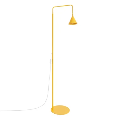 Lampa podłogowa NOX żółta + 1X Żarówka LED E14 3000K Ciepła 7,5W 620lm