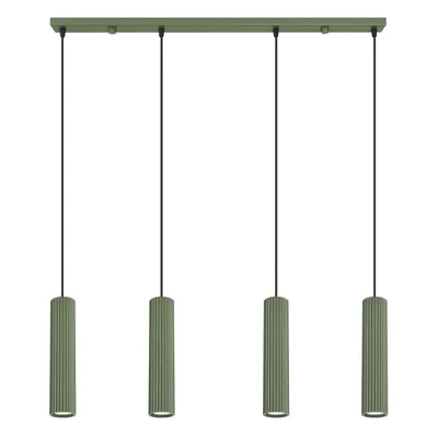 Lampa wisząca KARBON 4L zielona oliwka