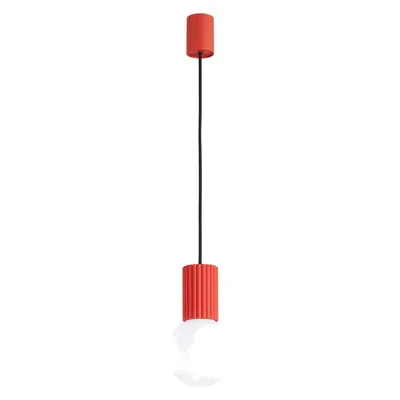 Lampa wisząca HALO 1 czerwona + 1X Żarówka LED G9 3000K Ciepła 3W 192lm