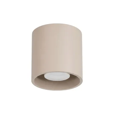 Plafon ORBIS 1 taupe + 1X Żarówka LED GU-10 3000K Ciepła 7W 510lm