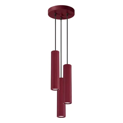 Lampa wisząca KARBON 3P burgund