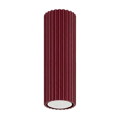 Plafon KARBON 20 burgund + 1X Żarówka LED GU-10 3000K Ciepła 7W 510lm