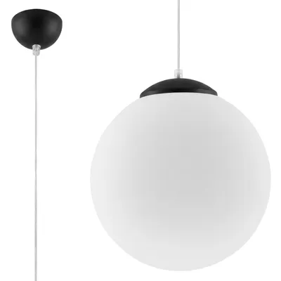 Lampa wisząca UGO 30 czarna + 1X Żarówka LED E27 3000K Ciepła 7,5W 620lm