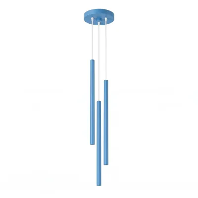 Lampa wisząca PASTELO 3P błękitna + 3x Żarówka LED G9 3000K Ciepła 3W 192lm