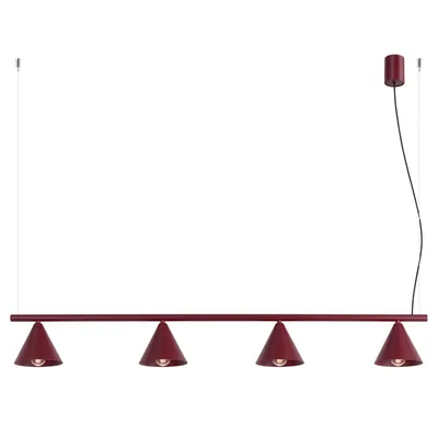Żyrandol NOX 4L burgund