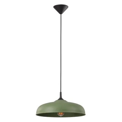 Lampa wisząca GINA zielona oliwka + 1X Żarówka LED E27 3000K Ciepła 7,5W 620lm