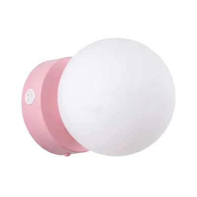 Kinkiet YOLI 1 różowy z włącznikiem + 1X Żarówka LED G9 4000K Zimna 3W 204lm