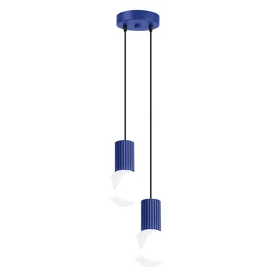 Lampa wisząca HALO 2P ultramaryna + 2X Żarówka LED G9 4000K Zimna 3W 204lm