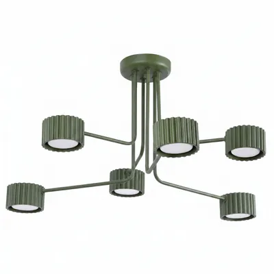 Żyrandol AURA 6 zielony oliwkowy Gx53 + 6X Żarówka LED GX53 4000K 7,5W 790lm