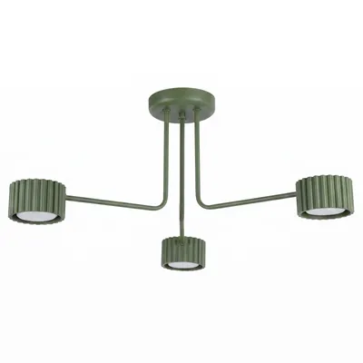 Żyrandol AURA 3 zielony oliwkowy Gx53 + 3X Żarówka LED GX53 3000K 7W 819lm