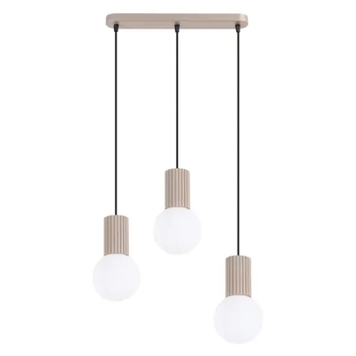 Lampa wisząca HALO 3L taupe + 3X Żarówka LED G9 4000K Zimna 3W 204lm