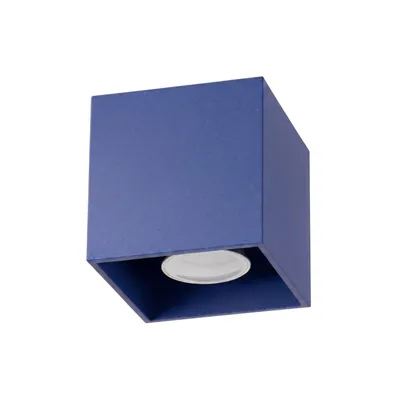 Plafon QUAD 1 ultramaryna + 1X Żarówka LED GU-10 4000K Zimna 7W 530lm