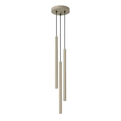 Lampa wisząca PASTELO 3P taupe + 3X Żarówka LED G9 3000K Ciepła 3W 192lm