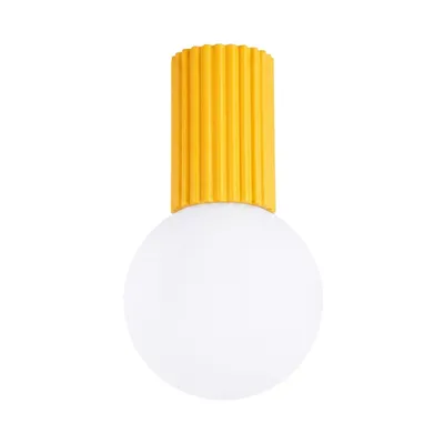 Plafon HALO żółty IP44 + 1X Żarówka LED G9 4000K Zimna 3W 204lm