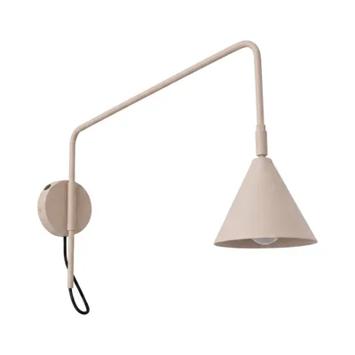 Kinkiet NOX 1 taupe z włącznikiem + 1X Żarówka LED E14 3000K Ciepła 7,5W 620lm