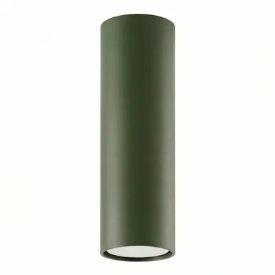 Plafon LAGOS 20 zielona oliwka + 1X Żarówka LED GU-10 3000K Ciepła 7W 510lm