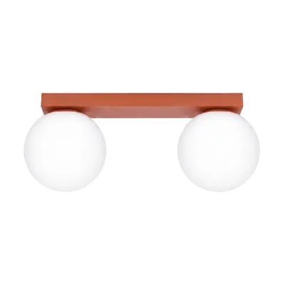 Plafon YOLI 2 ochra czerwona + 2X Żarówka LED G9 4000K Zimna 3W 204lm
