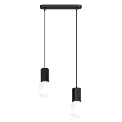 Lampa wisząca HALO 2L czarna + 2X Żarówka LED G9 3000K Ciepła 3W 192lm