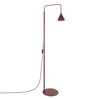 Lampa podłogowa NOX burgund + 1X Żarówka LED E14 3000K Ciepła 7,5W 620lm