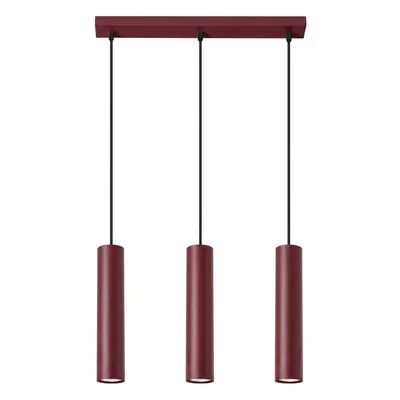 Lampa wisząca LAGOS 3L burgund