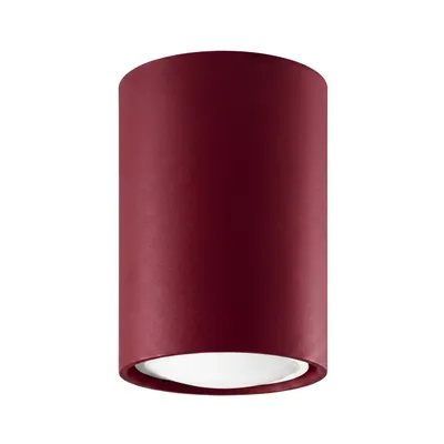 Plafon LAGOS 10 burgund + 1X Żarówka LED GU-10 3000K Ciepła 7W 510lm