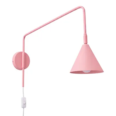 Kinkiet NOX różowy + 1X Żarówka LED E14 4000K Zimna 7,5W 680lm