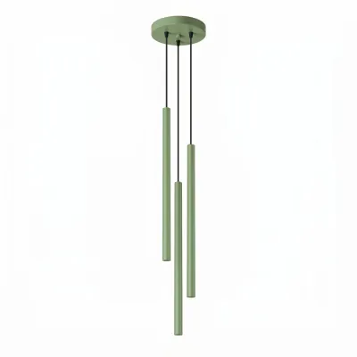 Lampa wisząca PASTELO 3P szałwiowa