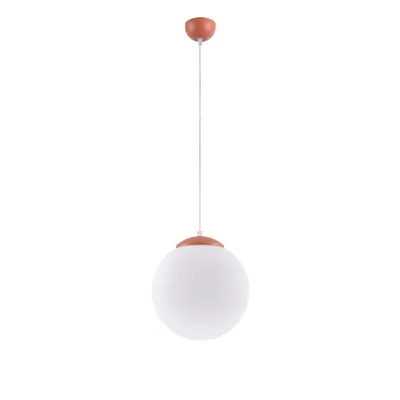 Lampa wisząca UGO 30 ochra czerwona + 1X Żarówka LED E27 4000K Zimna 7,5W 690lm