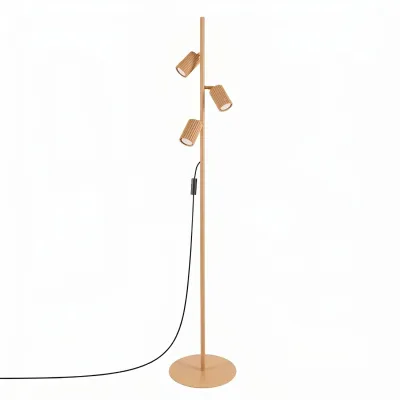 Lampa podłogowa KARBON 3 złota