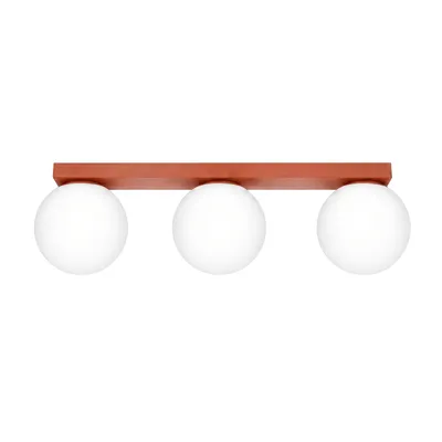 Plafon YOLI 3 ochra czerwona + 3X Żarówka LED G9 4000K Zimna 3W 204lm