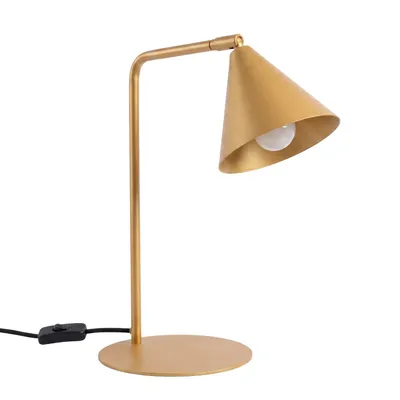 Lampa biurkowa NOX złota + 1X Żarówka LED E14 3000K Ciepła 7,5W 620lm
