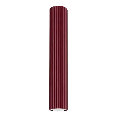 Plafon KARBON 60 burgund + 1X Żarówka LED GU-10 3000K Ciepła 7W 510lm