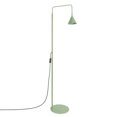Lampa podłogowa NOX szałwiowa + 1X Żarówka LED E14 4000K Zimna 7,5W 680lm