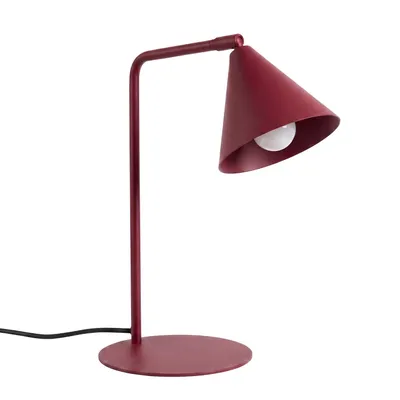 Lampa biurkowa NOX burgund + 1X Żarówka LED E14 4000K Zimna 7,5W 680lm