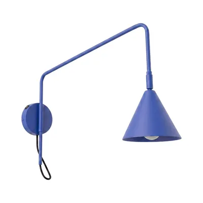 Kinkiet NOX 1 ultramaryna z włącznikiem + 1X Żarówka LED E14 3000K Ciepła 7,5W 620lm